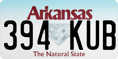 AR license plate 394KUB