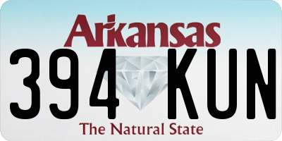 AR license plate 394KUN