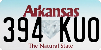 AR license plate 394KUO