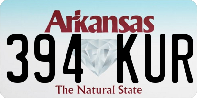 AR license plate 394KUR