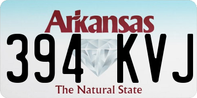 AR license plate 394KVJ