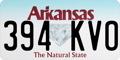 AR license plate 394KVO