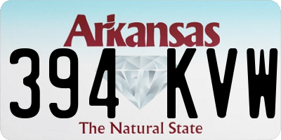 AR license plate 394KVW