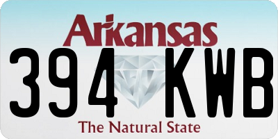 AR license plate 394KWB