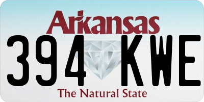 AR license plate 394KWE