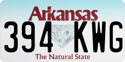 AR license plate 394KWG