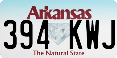 AR license plate 394KWJ