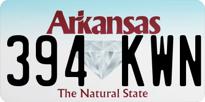 AR license plate 394KWN