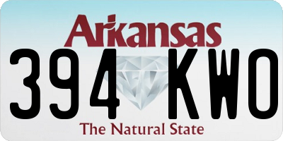 AR license plate 394KWO