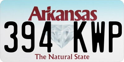AR license plate 394KWP