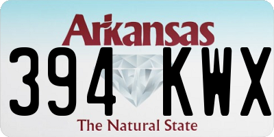 AR license plate 394KWX