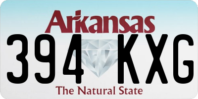 AR license plate 394KXG