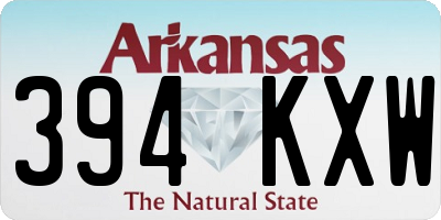AR license plate 394KXW