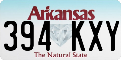 AR license plate 394KXY