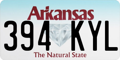 AR license plate 394KYL