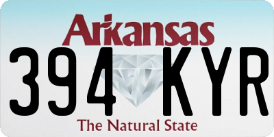 AR license plate 394KYR
