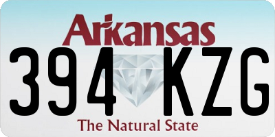 AR license plate 394KZG