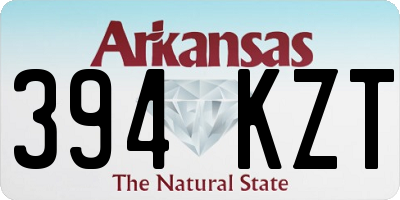 AR license plate 394KZT