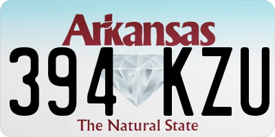 AR license plate 394KZU