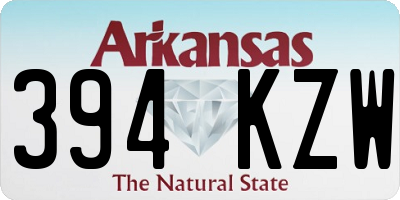 AR license plate 394KZW