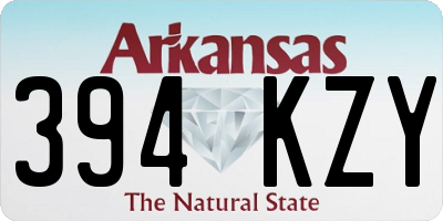 AR license plate 394KZY