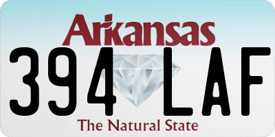 AR license plate 394LAF