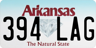 AR license plate 394LAG