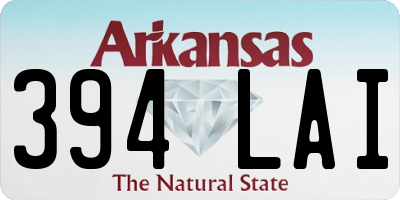 AR license plate 394LAI