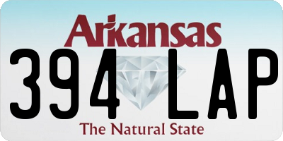 AR license plate 394LAP