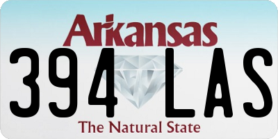 AR license plate 394LAS