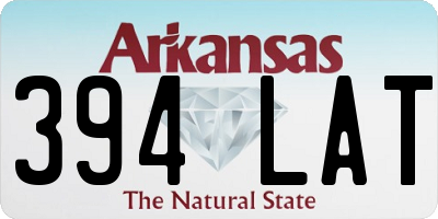 AR license plate 394LAT