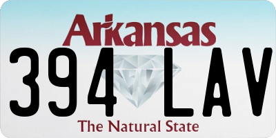 AR license plate 394LAV