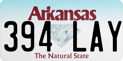 AR license plate 394LAY