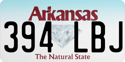 AR license plate 394LBJ
