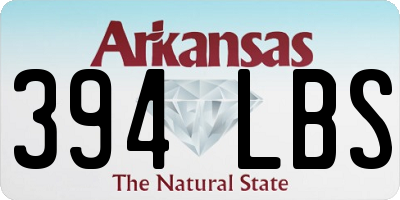 AR license plate 394LBS
