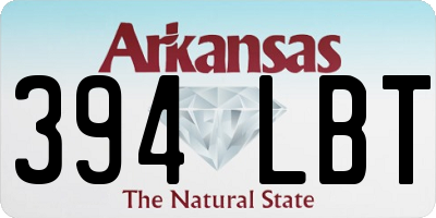 AR license plate 394LBT