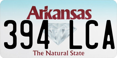 AR license plate 394LCA