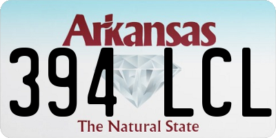AR license plate 394LCL