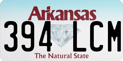 AR license plate 394LCM