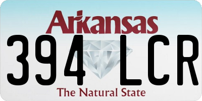 AR license plate 394LCR