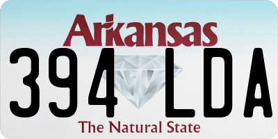 AR license plate 394LDA