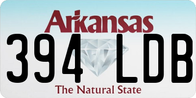 AR license plate 394LDB