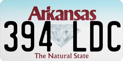 AR license plate 394LDC