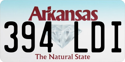 AR license plate 394LDI