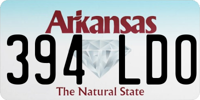 AR license plate 394LDO