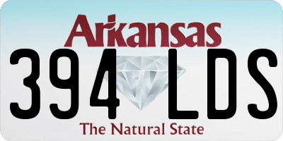 AR license plate 394LDS