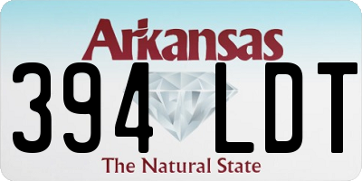 AR license plate 394LDT
