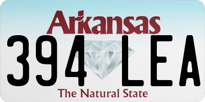 AR license plate 394LEA