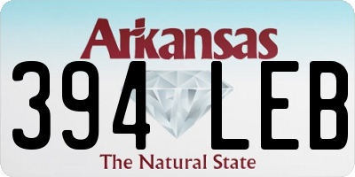 AR license plate 394LEB