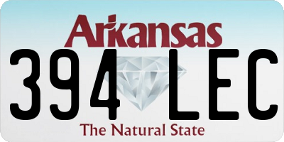 AR license plate 394LEC